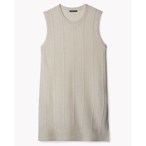 THEORY 100% cashmere Ivory 'Meenaly' sleeveless top sweater